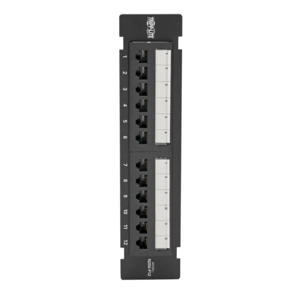 936195513ff50a30a6e71526f5a65c5e Tripp Lite series Cat6 Wall-Mount 12-Port Patch Panel - PoE+ Compliant, 110/Krone, 568A/B, RJ45 Ethernet, TAA