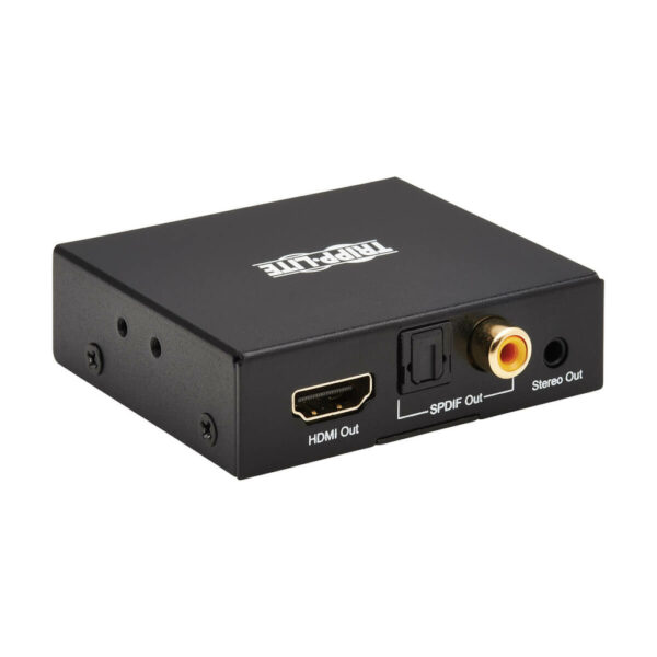 936fb5fb6383aabeaf332ee6dba2c0a9 Tripp Lite series 4K HDMI Audio De-Embedder/Extractor with TOSLINK, RCA and 3.5 mm Stereo Output, 5.1 Channel, HDCP 2.2, 4K 60 Hz