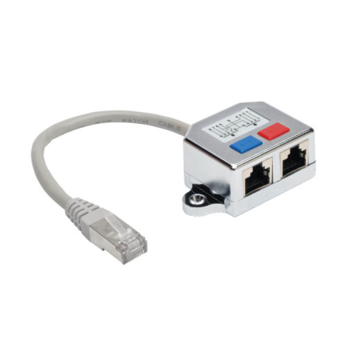 Tripp Lite series 2-to-1 RJ45 Network Signal Splitter (M/2xF) - 10/100 Mbps Ethernet, Cat5/Cat5e, 6 in. (15 cm)