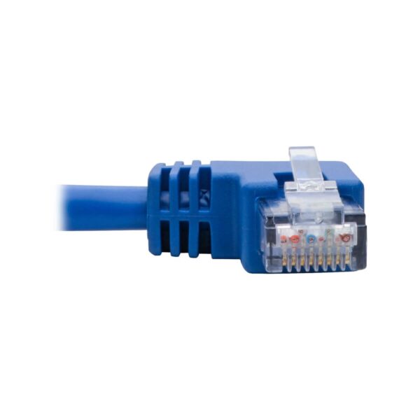 93a40f195f5cbe5124e107f86c28cf21 Tripp Lite series Left-Angle Cat6 Gigabit Molded UTP Ethernet Cable (RJ45 Left-Angle M to RJ45 M), Blue, 1 ft. (0.31 m)