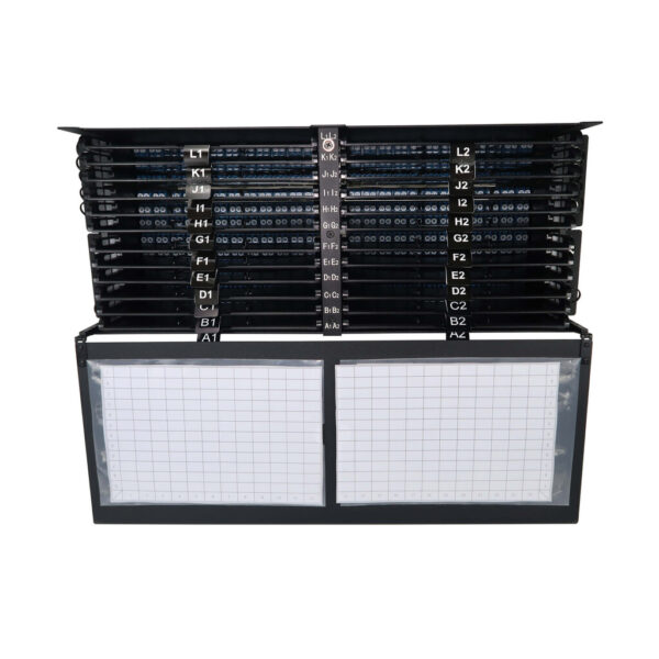 93c8138ed723ca6c0ff724559dd52376 Tripp Lite series High-Density Panel Fiber Splice Enclosure - 24 Splicing Cassettes, 576 LC/UPC SM 0.9 mm, 1.5 m Pigtail, 4U Rack