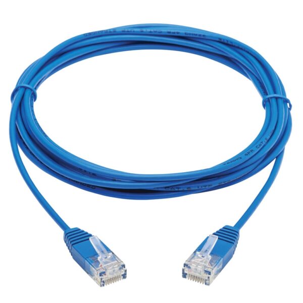 Tripp Lite series Cat6 Gigabit Molded Ultra-Slim UTP Ethernet Cable (RJ45 M/M), Blue, 10 ft. (3.05 m)