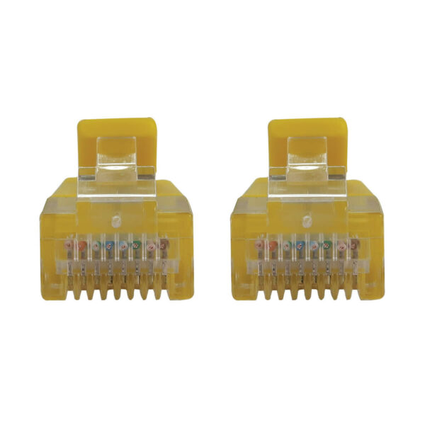 Tripp Lite series Cat6a 10G Snagless Molded Slim UTP Ethernet Cable (RJ45 M/M), PoE, Yellow, 15 ft. (4.6 m)