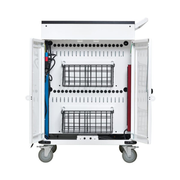 Tripp Lite Safe-IT 36-Device UV Charging Cart for Laptops and Chromebooks, 120V, 5-15P, 10 ft. Cord, Antimicrobial, White - CSC36VACUVC