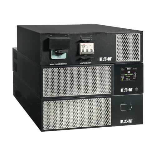 Product Image: 93PX8K Eaton 93PX 7.5kVA 7.5kW 208V 3-Phase Double-Conversion UPS - L21-30P Input, 2x L21-30R Output, Maintenance Bypass, Network Card, 9U - 93PX8K