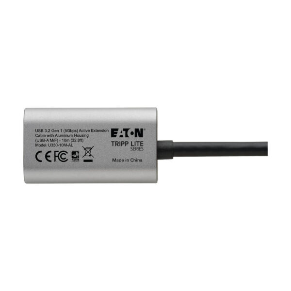 941775ac2a383852a05158fc512b3d79 Tripp Lite series USB 3.2 Gen 1 Active Extension Repeater Cable (A M/F), Aluminum Housing, 10 m (32.8 ft.)