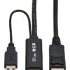 Tripp Lite series HDMI to DisplayPort Active Adapter Cable (M/M) - 4K 60 Hz, USB Power, Black, 1 m (3.3 ft.) - P567-01M-4K6