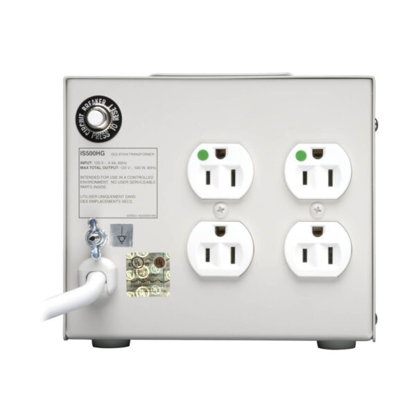 945702361651bee815bf650270a8fbda Tripp Lite series Isolator Series 120V 500W UL 60601-1 Medical-Grade Isolation Transformer with 4 Hospital-Grade Outlets, TAA