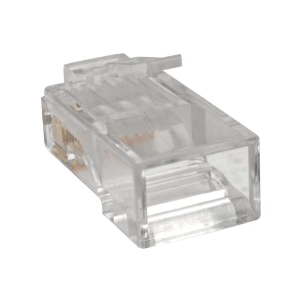 Tripp Lite series Cat6 RJ45 Modular Plug for Round Stranded UTP Conductor 4-Pair, 100 Pack