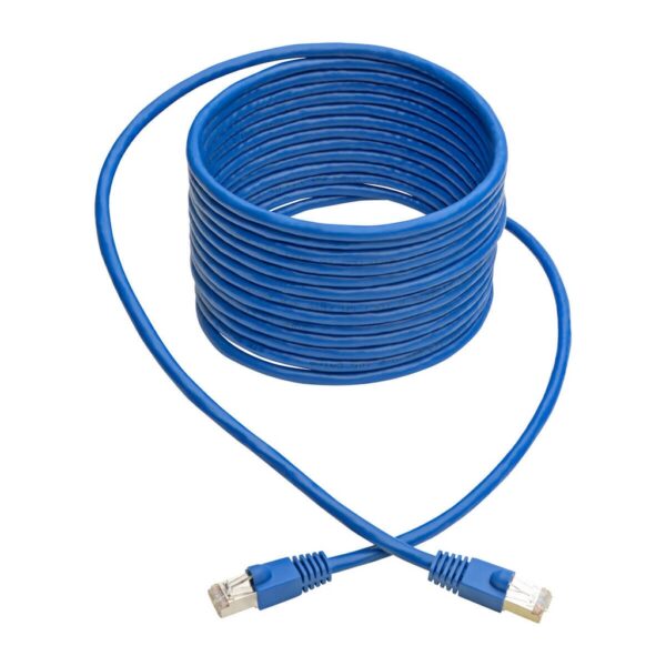 947d5db791beca2fac70308c8d9f9139 Tripp Lite series Cat6a 10G Snagless Shielded STP Ethernet Cable (RJ45 M/M), PoE, Blue, 20 ft. (6.09 m) - N262-020-BL