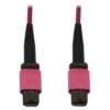 947e5d46ae729d1257499fbaf692e45b-1 Tripp Lite series 100G Multimode 50/125 OM4 Fiber Optic Cable (12F MTP/MPO-PC F/F), LSZH, Magenta, 15 m (49.2 ft.)
