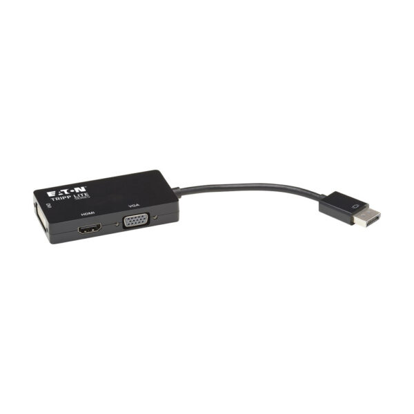 94876e3d8e6251e772fd4f52bf370c07 Tripp Lite series DisplayPort to VGA/DVI/HDMI All-in-One Converter Adapter - 4K 60 Hz HDMI, DP 1.2