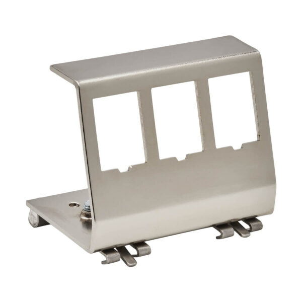 948a79e747777037ac08197bf07f9d98 Tripp Lite series 3-Port Metal DIN-Rail Mounting Module for Snap-In Keystone Jacks and Couplers, Silver, TAA