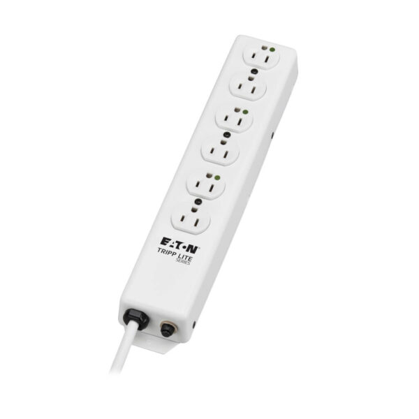 Tripp Lite series Safe-IT UL 1363 Medical-Grade Power Strip, 6x Hospital-Grade Outlets, Antimicrobial, 15 ft. (4.57 m) Cord
