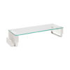 Tripp Lite series Monitor Riser for Desk - Height Adjustable, Glass Top, USB and Audio Ports