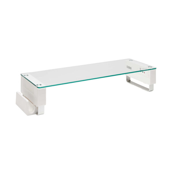 Tripp Lite series Monitor Riser for Desk - Height Adjustable, Glass Top, USB and Audio Ports