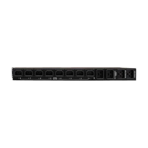 953aa4ef93acc6ac78b12cd1def6c12a Tripp Lite series 3.8kW Single-Phase Switched Automatic Transfer Switch PDU, Two 200-240V C20 Inlets, 8 C13 & 2 C19 Outputs, 1U, TAA