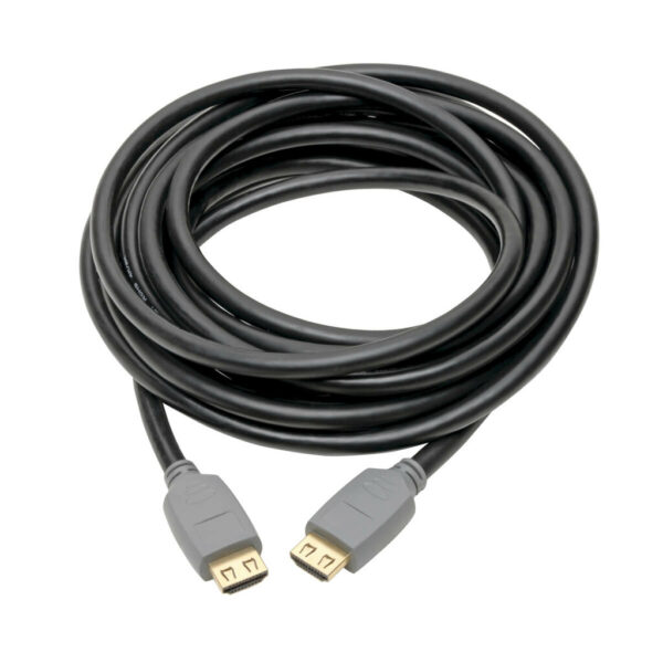Tripp Lite series 4K HDMI Cable with Gripping Connectors (M/M) - 4K 60 Hz / 1440p 144 Hz, HDR10, 4:4:4, 18Gbps, HDCP 2.2/ARC, Black, 15 ft.