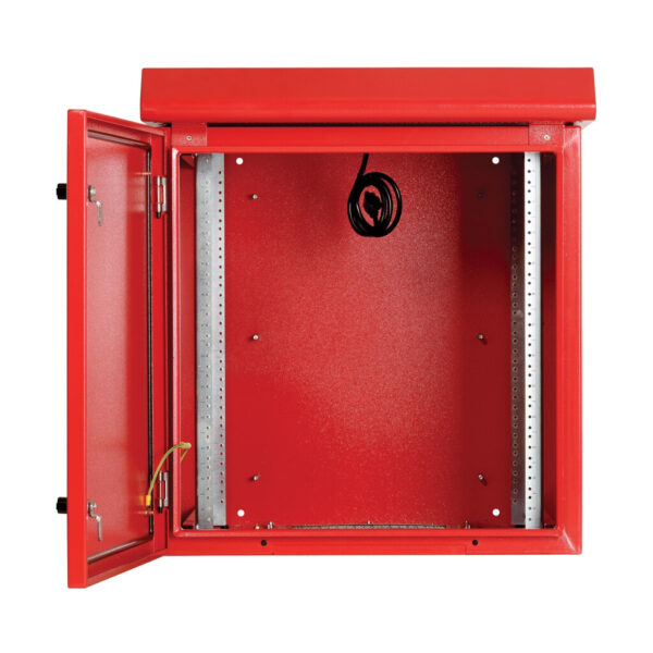 Tripp Lite series SmartRack Industrial Enclosure - NEMA 3R, Wall Mount, Metal, Locking, Fan With Thermal Switch, 23 in. Depth, 12U, Red