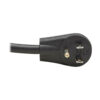 Tripp Lite series Extension Cord Y Splitter, Right-Angle NEMA 5-15P to 2x NEMA 5-15R - Heavy Duty, 15A, 120V, 14 AWG, 1 ft. (0.3 m), Black