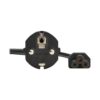 Tripp Lite series Laptop Power Cord, Schuko to C5 - 2.5A, 250V, H05VV-F, 2 m (6.6 ft.), Black - P058-02M-EU
