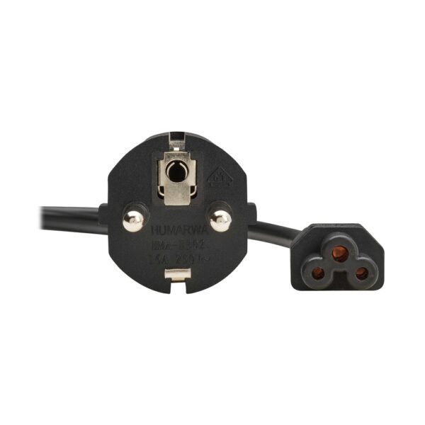 Tripp Lite series Laptop Power Cord, Schuko to C5 - 2.5A, 250V, H05VV-F, 2 m (6.6 ft.), Black - P058-02M-EU