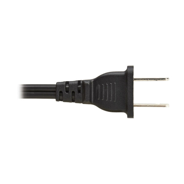965fcd7cc61d65504cd50254df0e1920 Tripp Lite series 2-Slot Non-Polarized Replacement Power Cord, 1-15P to C7 - 10A, 120V, 18 AWG, 6 ft. (1.83 m), Black
