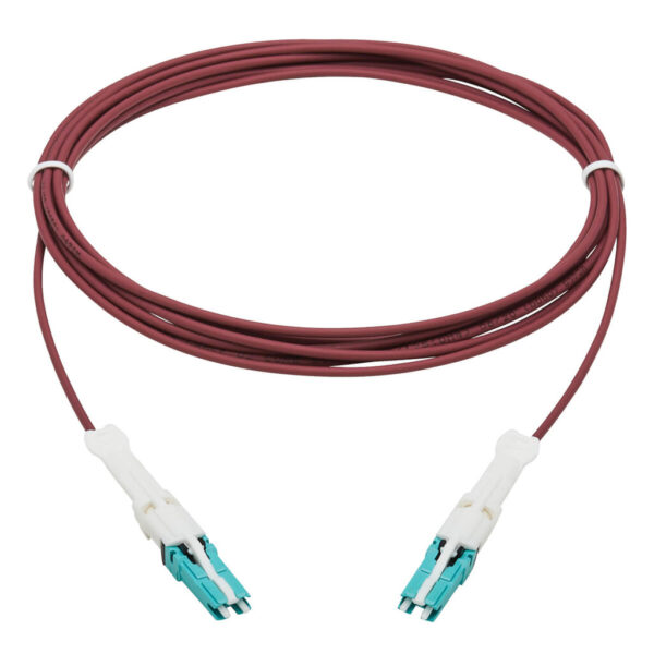 Tripp Lite series 400G Duplex Multimode 50/125 OM4 Fiber Optic Cable (CS-PC/CS-PC), Round LSZH Jacket, Magenta, 5 m