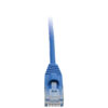 9681c872b12c0b721036b4d05b09c514 Tripp Lite series Cat6a 10G Snagless Molded Slim UTP Ethernet Cable (RJ45 M/M), Blue, 1 ft. (0.31 m)