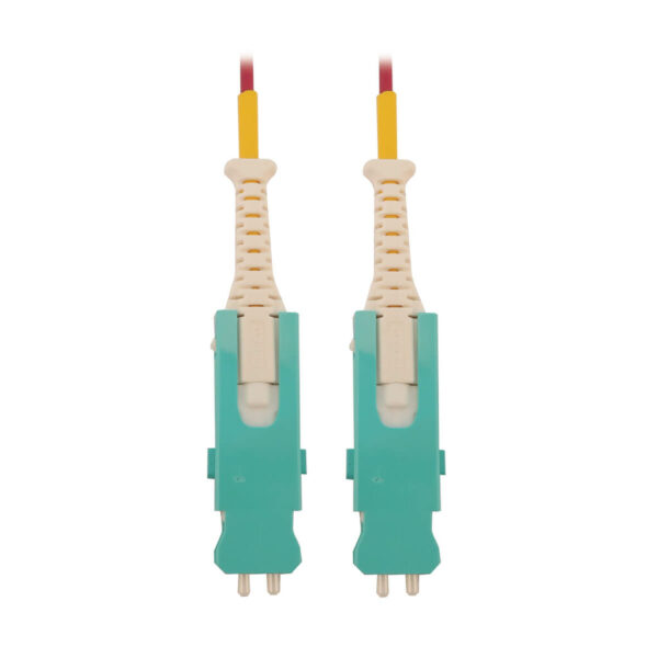 Tripp Lite series 400G Multimode 50/125 OM4 Fiber Optic Cable (Duplex SN-PC M/M), LSZH, Magenta, 3 m (9.8 ft.)