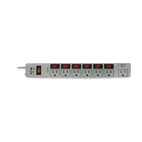 Tripp Lite series Eco-Surge 7-Outlet Surge Protector, 6 ft. (1.83 m) Cord, 1080 Joules, Individually-Controlled
