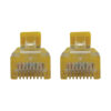 Tripp Lite series Cat6a 10G Snagless Molded Slim UTP Ethernet Cable (RJ45 M/M), PoE, Yellow, 7 ft. (2.1 m)