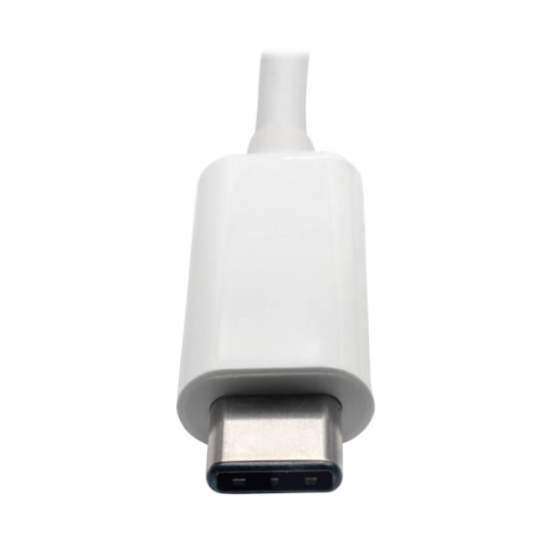 97104d8ec2b1887b271d452887af31e1 Tripp Lite series USB-C Multiport Adapter - HDMI, USB 3.x (5Gbps) Hub Port, Gigabit Ethernet, 60W PD Charging, HDCP, White