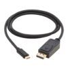 Tripp Lite series USB-C to DisplayPort Bi-Directional Active Adapter Cable (M/M), 4K 60 Hz, HDR, Locking DP Connector, 3 ft. (0.9 m), TAA