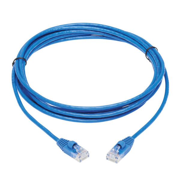 Tripp Lite series Cat6a 10G Snagless Molded Slim UTP Ethernet Cable (RJ45 M/M), Blue, 10 ft. (3.05 m)