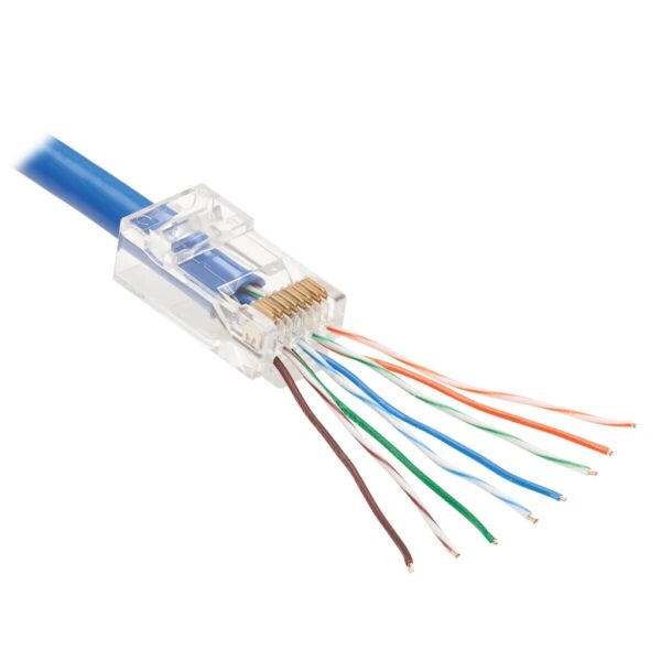 Tripp Lite series Cat6 RJ45 Pass-Through UTP Modular Plug, 50 Pack, TAA