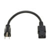 97a457aba7e3bf7ab5530df8ab69f3bb-1 Tripp Lite series Computer Power Cord, NEMA 5-15P to C13 - 10A, 125V, 18 AWG, 1 ft. (0.31 m), Black