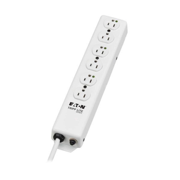 981686e5c098d08b6d4475849e9d2b93 Tripp Lite series Safe-IT Medical-Grade Power Strip, UL 1363, 6x Hospital-Grade Outlets, Antimicrobial, 1.5 ft. (0.45 m) Cord