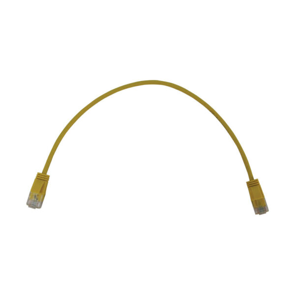 Tripp Lite series Cat6a 10G Snagless Molded Slim UTP Ethernet Cable (RJ45 M/M), PoE, Yellow, 1 ft. (0.3 m)