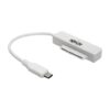 Tripp Lite series USB 3.1 Gen 1 (5 Gbps) USB-C to SATA III Adapter Cable with UASP, 2.5 in. SATA Hard Drives, Thunderbolt 3 Compatible, White