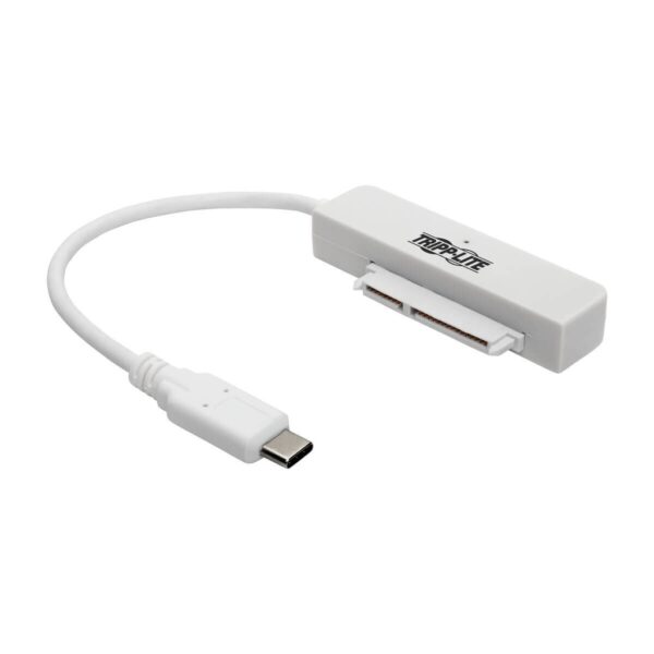 Tripp Lite series USB 3.1 Gen 1 (5 Gbps) USB-C to SATA III Adapter Cable with UASP, 2.5 in. SATA Hard Drives, Thunderbolt 3 Compatible, White