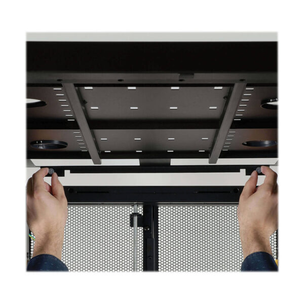 985143c9f2f3a0f82762f5f31b4690b9-1 Tripp Lite series SmartRack 42U Standard-Depth Rack Enclosure Cabinet with Doors and Side Panels