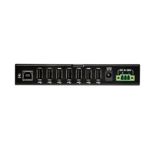 Tripp Lite series 7-Port Industrial-Grade USB 2.0 Hub - 15 kV ESD Immunity, Metal Housing, Mountable