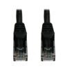 Tripp Lite series Cat6a 10G Snagless Molded UTP Ethernet Cable (RJ45 M/M), PoE, Black, 100 ft. (30.5 m)