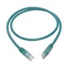 Tripp Lite series Cat6 Gigabit Molded (UTP) Ethernet Cable (RJ45 M/M), PoE, Green, 3 ft. (0.91 m)