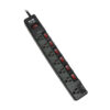 Tripp Lite series ECO-Surge 7-Outlet Surge Protector, 6 ft. (1.83 m) Cord, 1080 Joules, 6 Individually Controlled Outlets, Black Housing