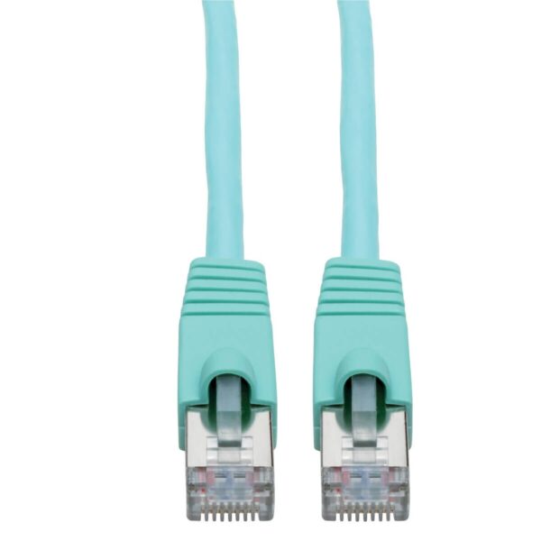 990df07bc806dda866f63982f8ac2eb5 Tripp Lite series Cat6a 10G Snagless Shielded STP Ethernet Cable (RJ45 M/M), PoE, Aqua, 5 ft. (1.52 m)