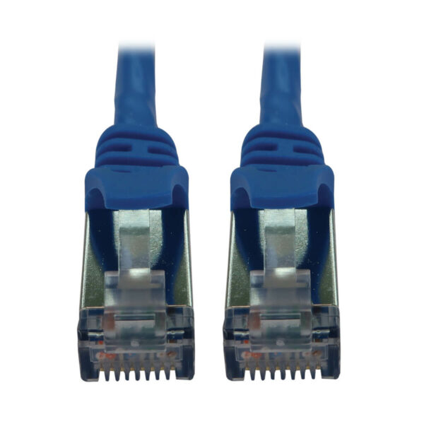 Tripp Lite series Cat6a 10G Snagless Shielded Slim STP Ethernet Cable (RJ45 M/M), PoE, Blue, 15 ft. (4.6 m)
