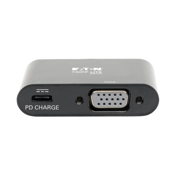 998f6671810eceab9ba30d67aa2eb621 Tripp Lite series USB-C to VGA Adapter with PD Charging, Black - U444-06N-VB-C