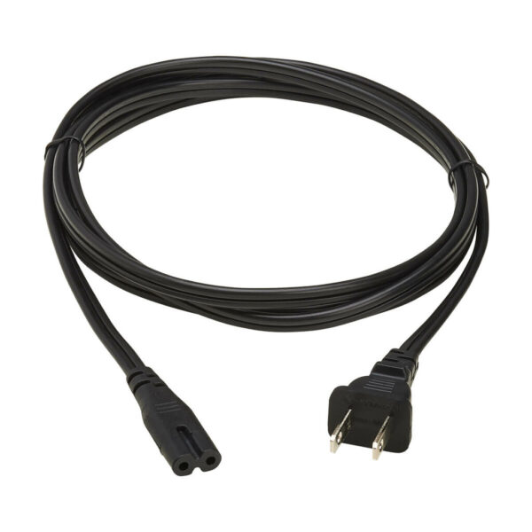 99b2bc238ff04a4daea80d79eb12e9ec Tripp Lite series 2-Slot Non-Polarized Replacement Power Cord, 1-15P to C7 - 10A, 120V, 18 AWG, 6 ft. (1.83 m), Black